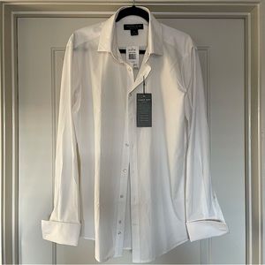 Mizzen + Main White Leeward Blue Label Tuxedo Shirt - Large Trim Fit